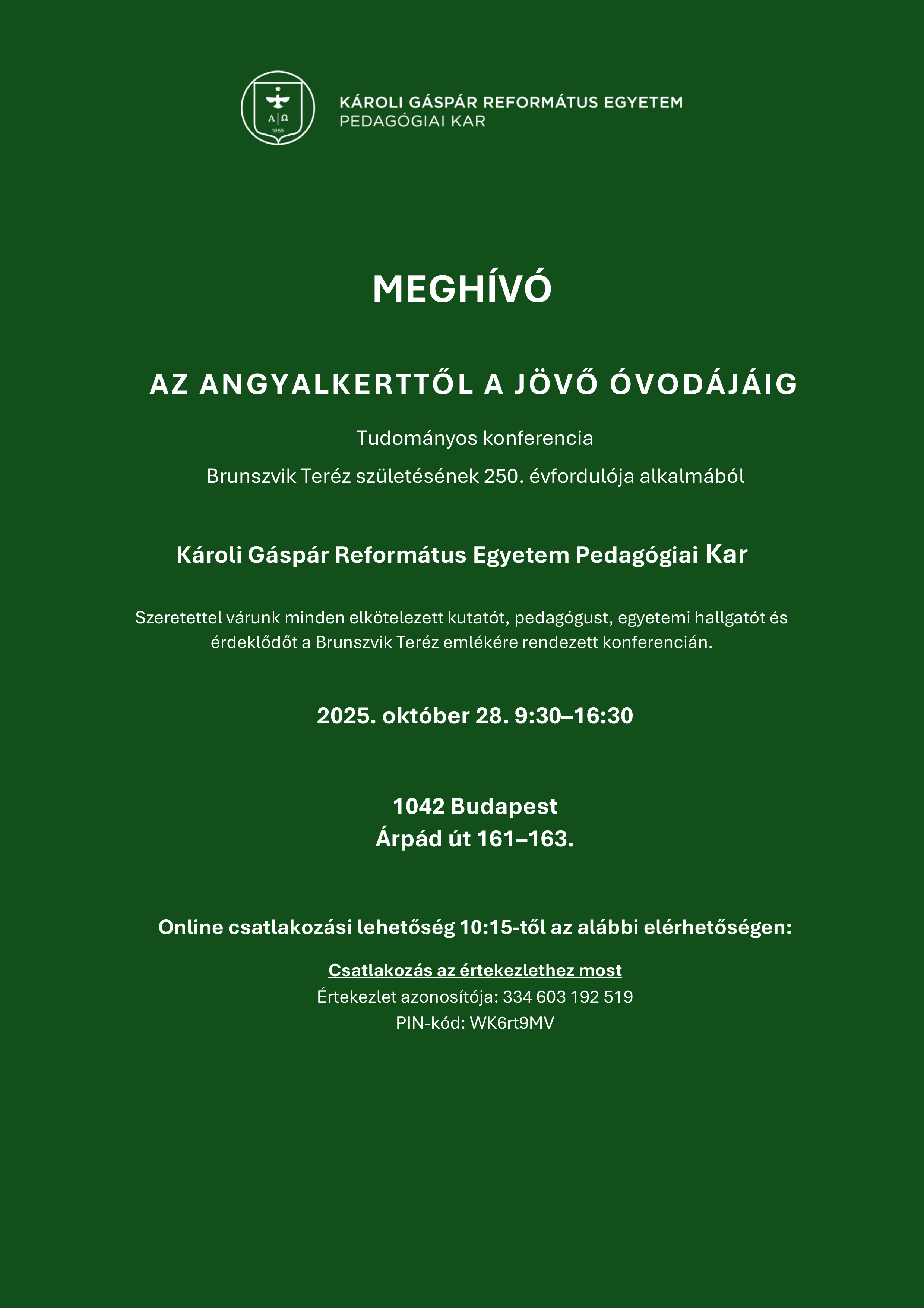 Konferencia meghívó és program