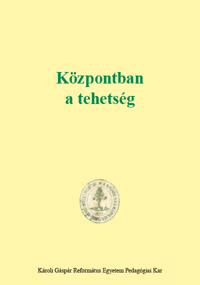 Központban a tehetség című könyv borítója
